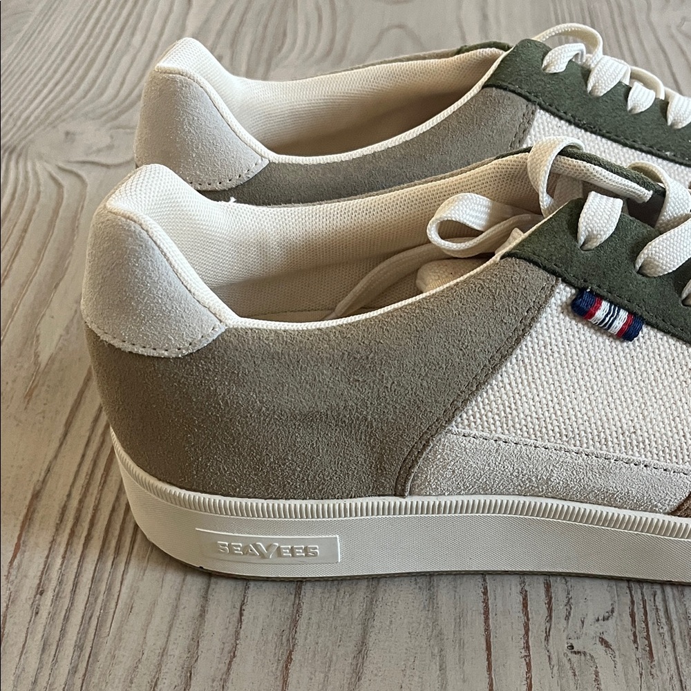 Seavees Cardinal Lace-Up Sneakers olive green, khaki and tan mens size 13 - Picture 2 of 15